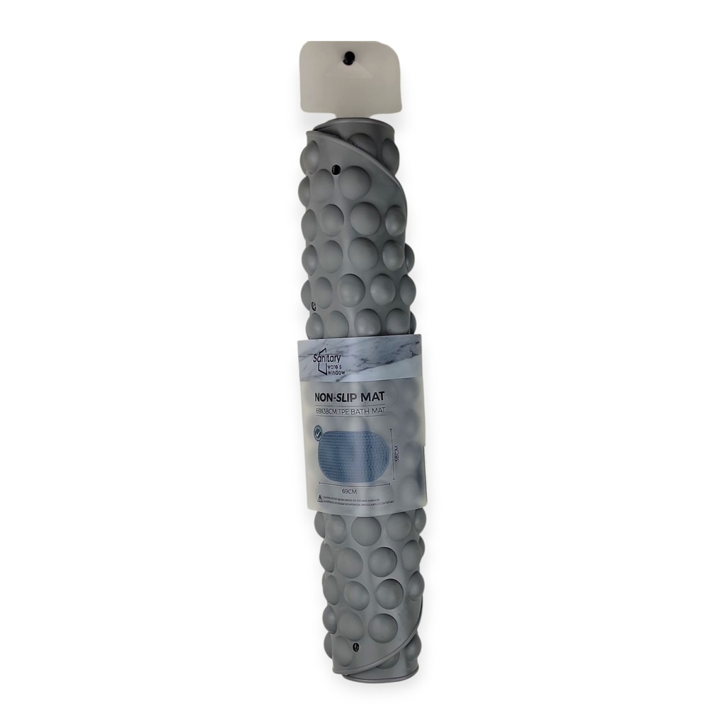 Non-Slip Shower Mat Bubble Grey