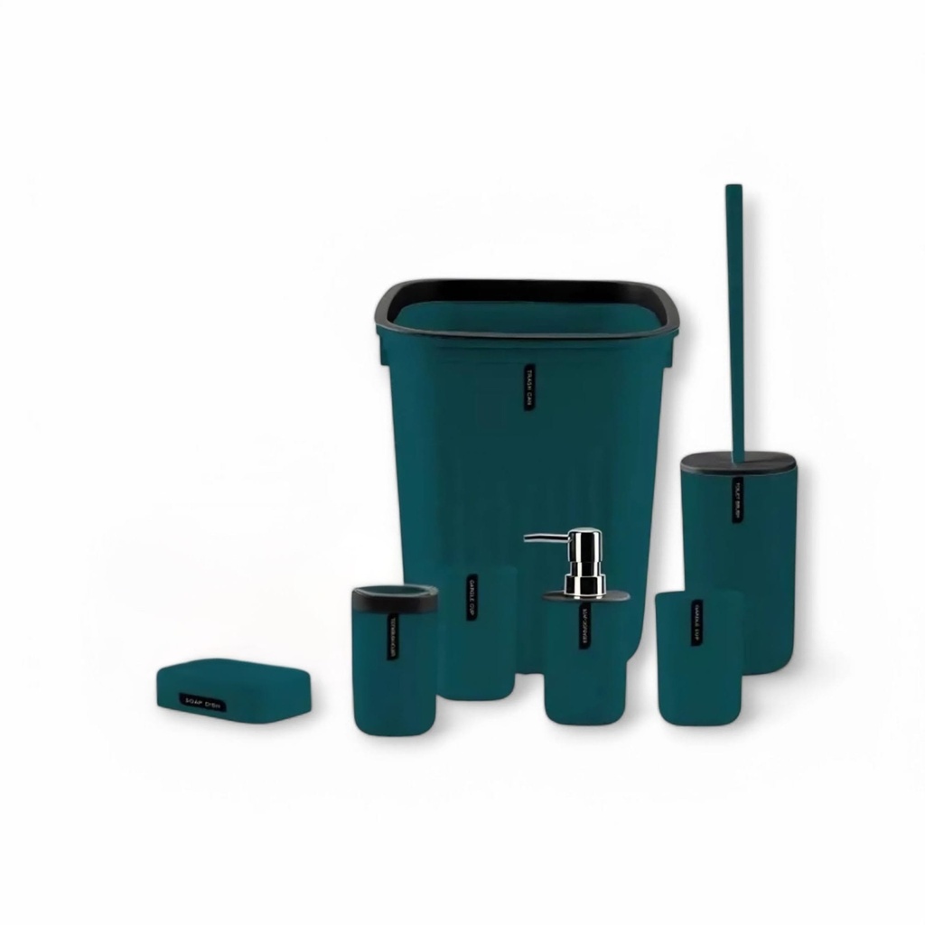 7 pcs Bathroom Set Seren Teal