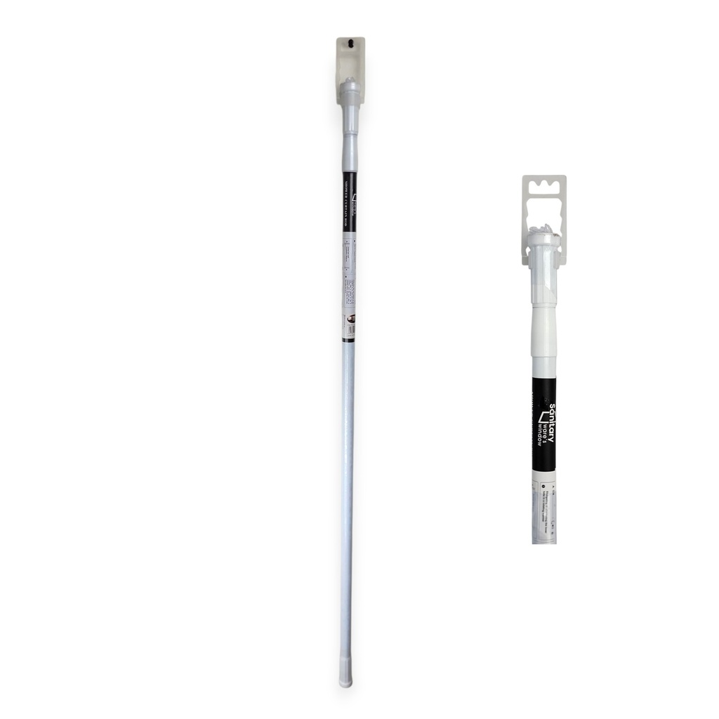 Shower Curtain Rod, White Steel, Shrink Wrap