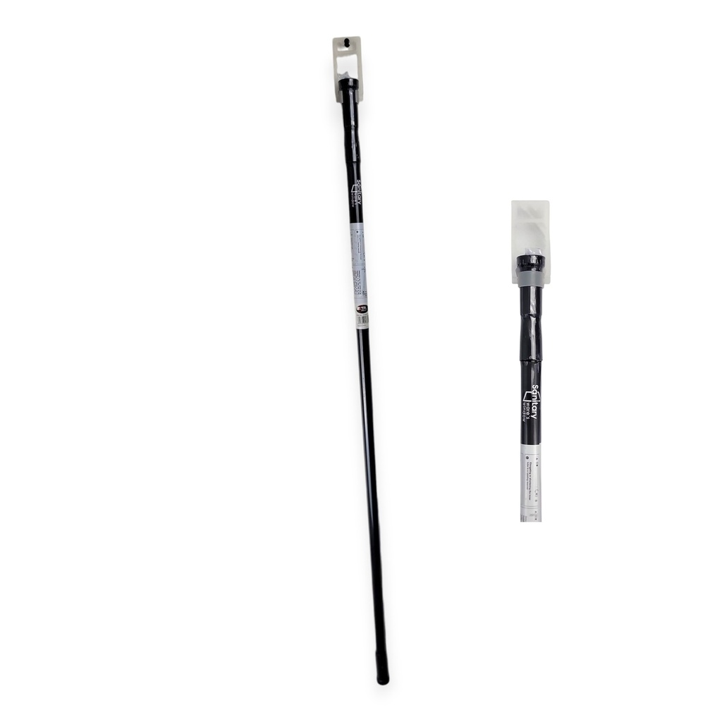 43"-79" Shower Curtain Rod Black Steel, Shrink Wrap