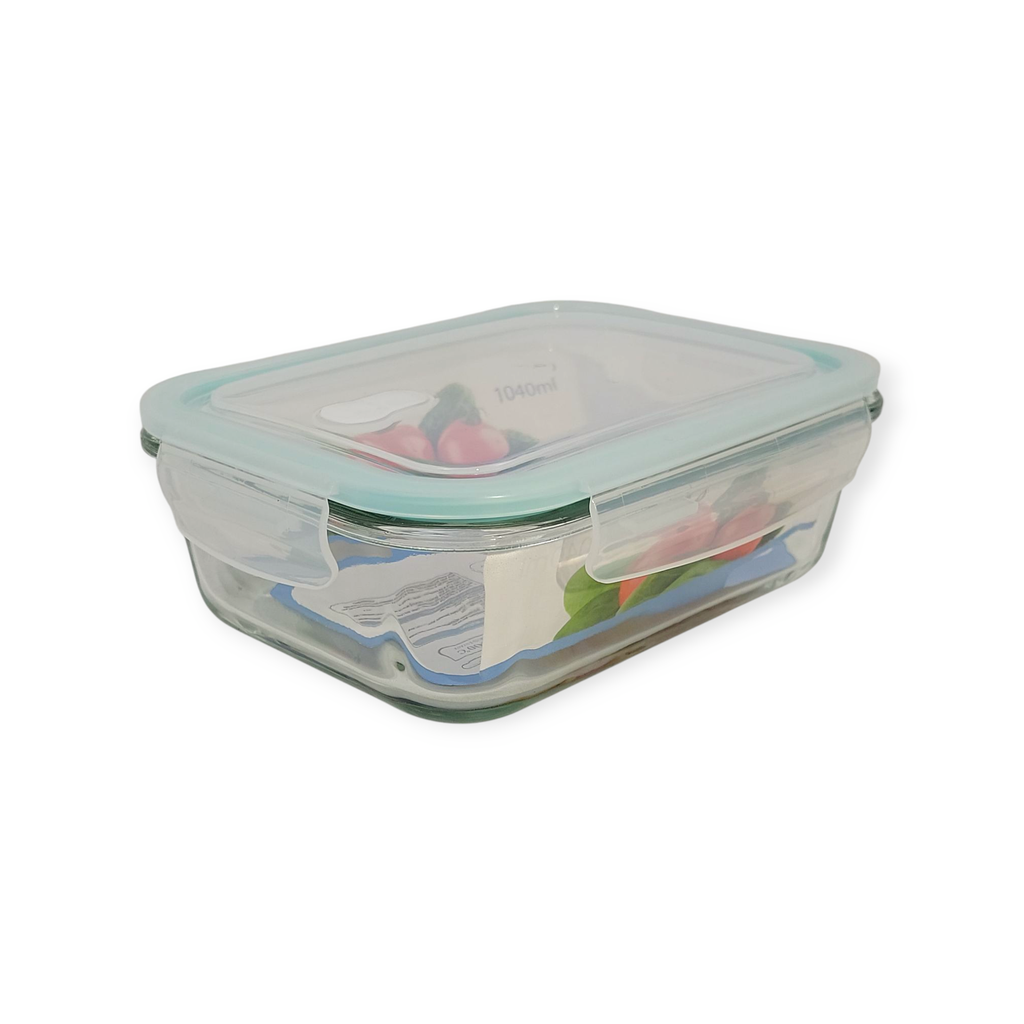 1040ml Oven Safe Glass Container Lock Lid rectangle