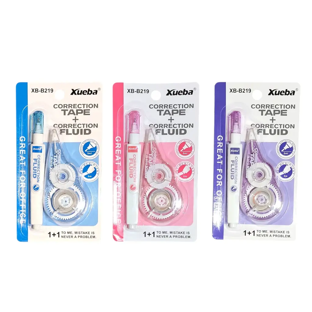 Correction Tape + Correction Fluid (Mix Colour)