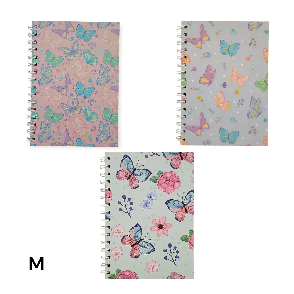 A5 Medium Butterfly Themed Notebook 21cm×15cm (Aspen)