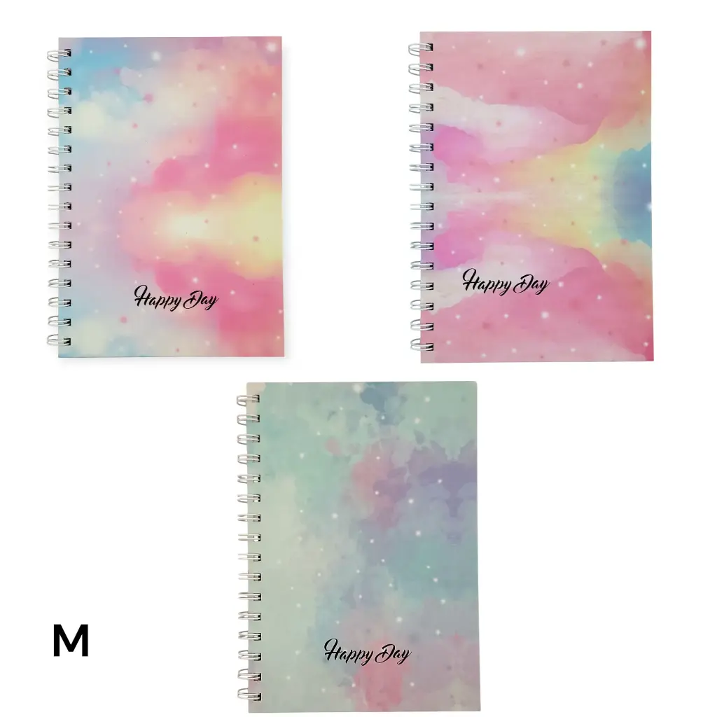Medium Spiral Colourful Notebook 21cm×15cm (Aspen)