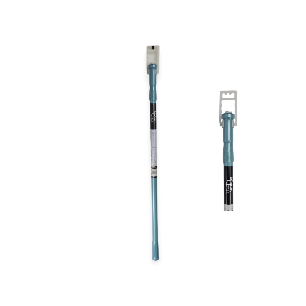 28"-47" Shower Curtain Rod, Light Blue Steel, Shrink Wrap