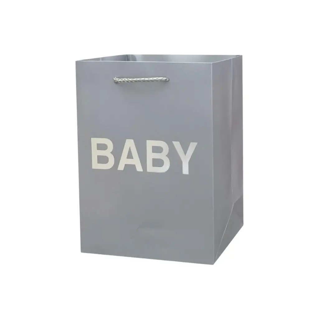 Baby Shower Medium Gift Bag Silver 
