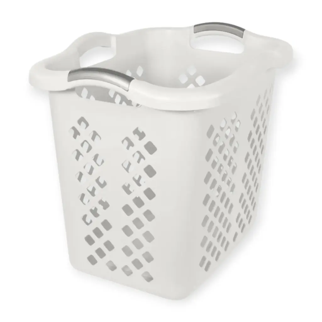 Large Load Laundry Basket  white & Grey 65L