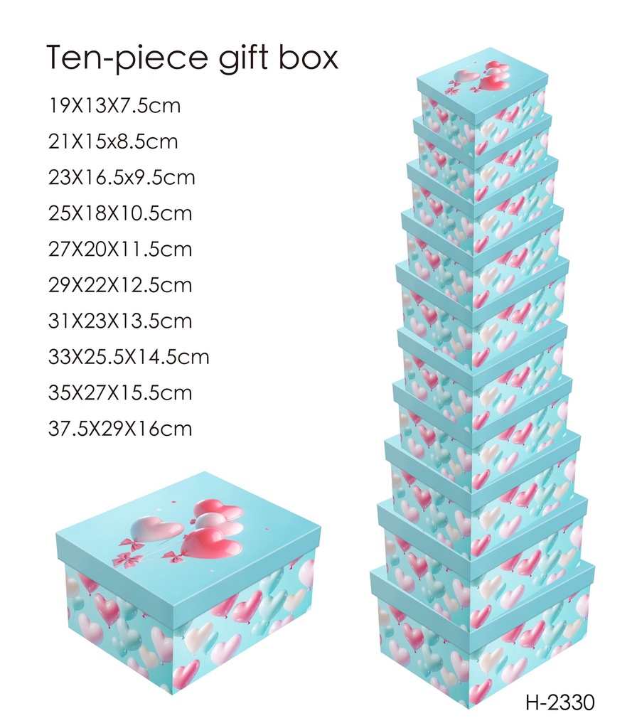 10 Piece Gift Box ( pastel heart )