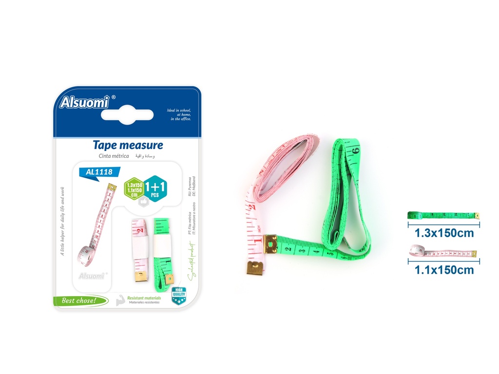 Tape Measure 1.3*150& 1.1*150cm 1+1 pcs (Alsuomi)