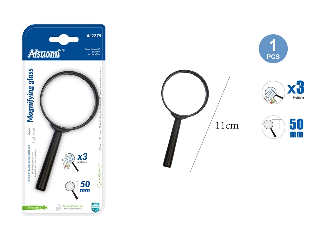 Magnifying glass  11cm/ 4.33 (50mm) (3x multiple) (Alsuomi)