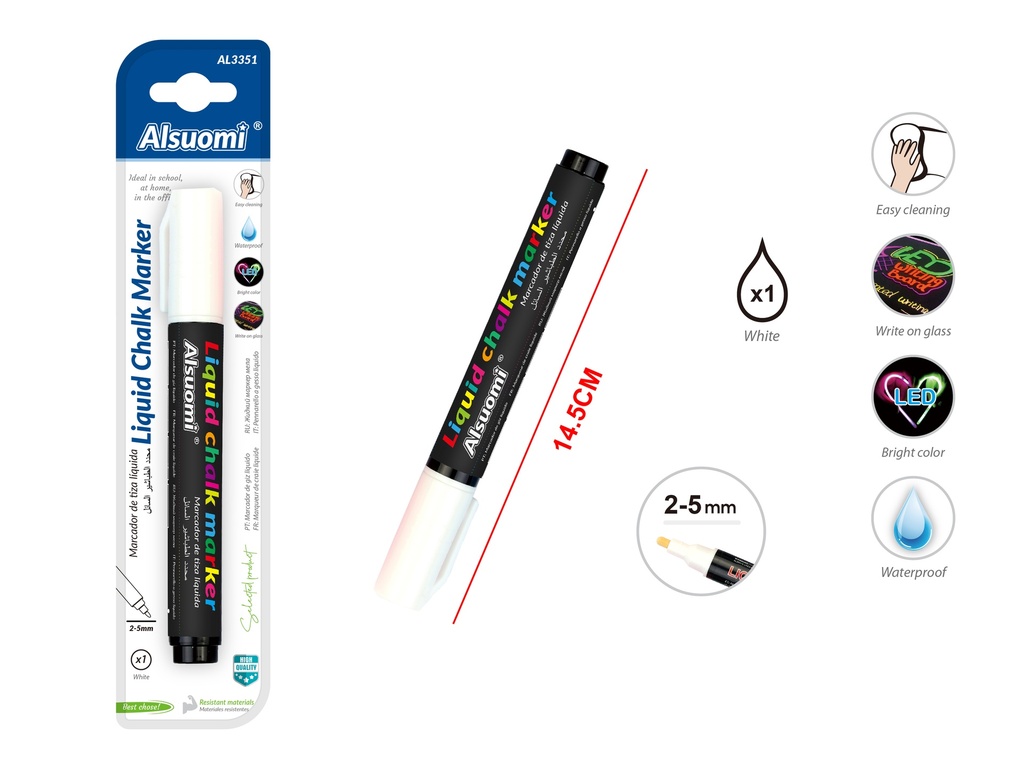 Liquid Chalk Marker (White) (Alsuomi)