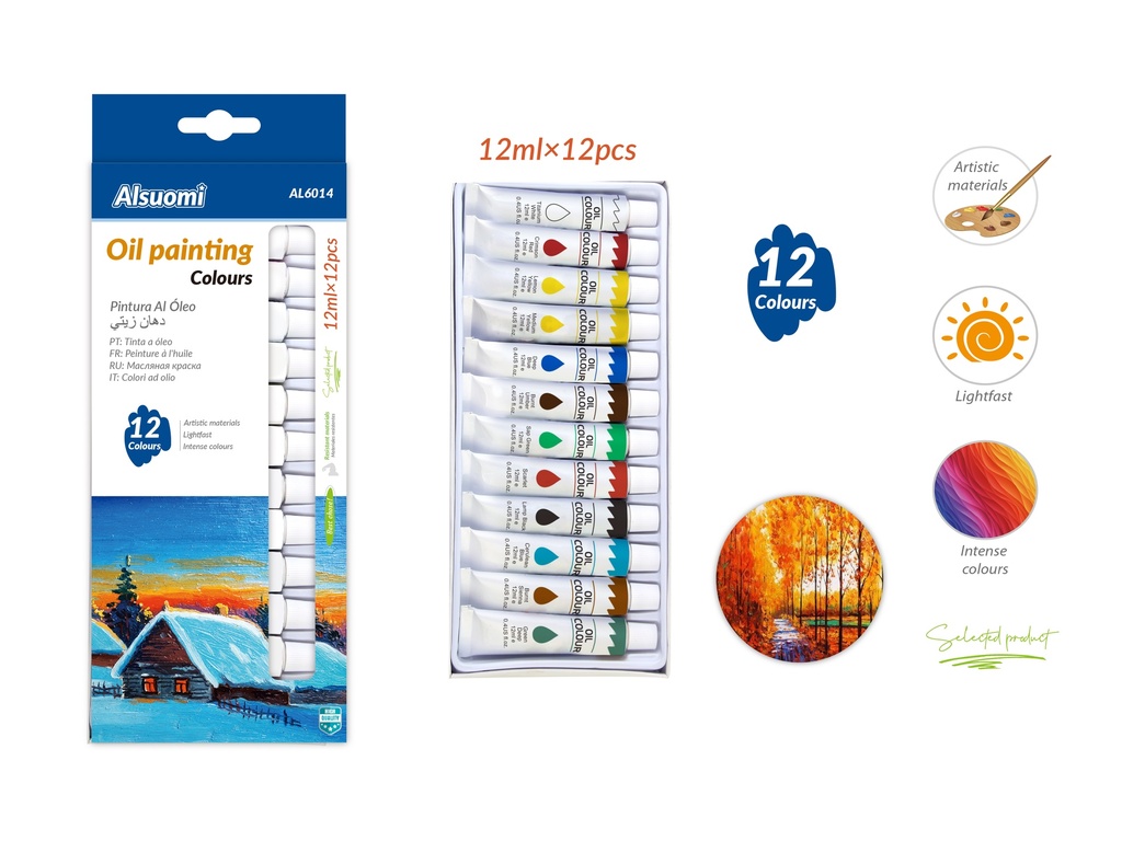 Oil painting colours 12ml*12pcs (Alsuomi)