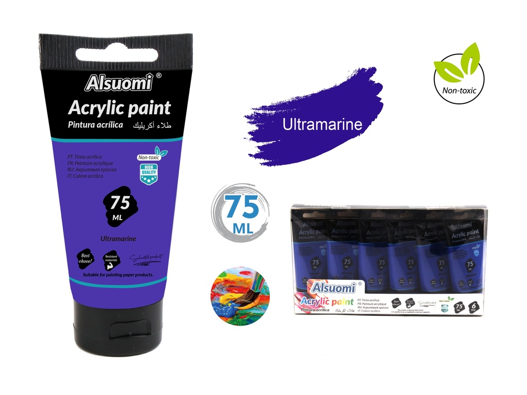 Acryclic Paint 75ml Ultramarine (purple) (Alsuomi)
