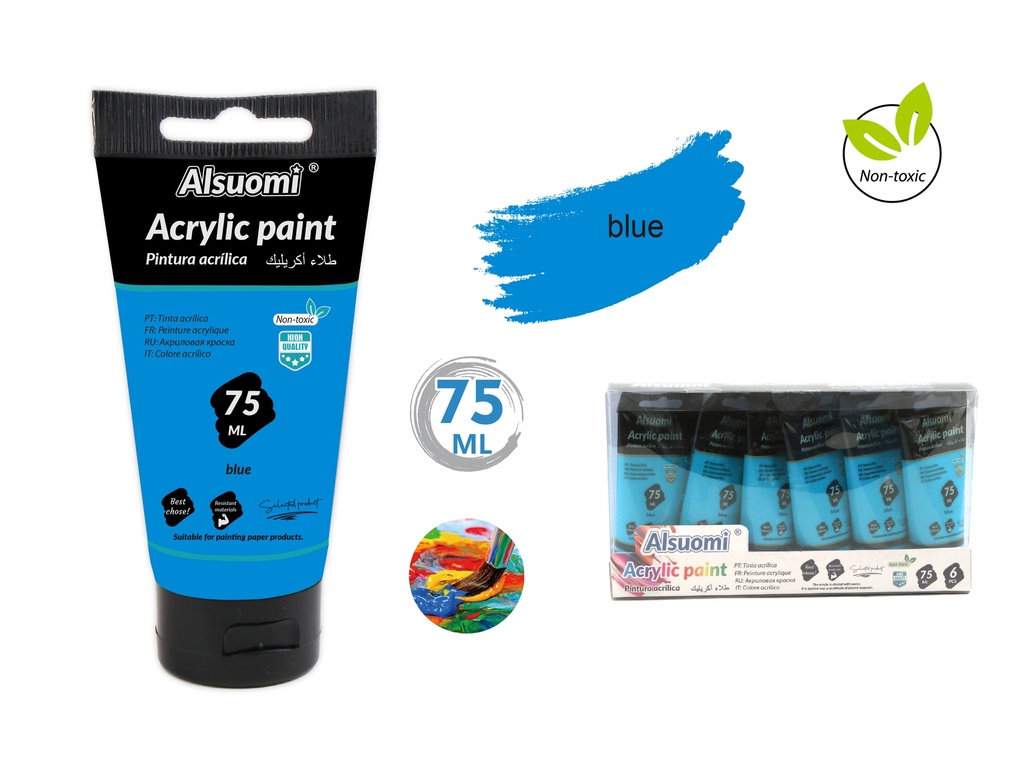Acryclic Paint 75ml Blue (Alsuomi)