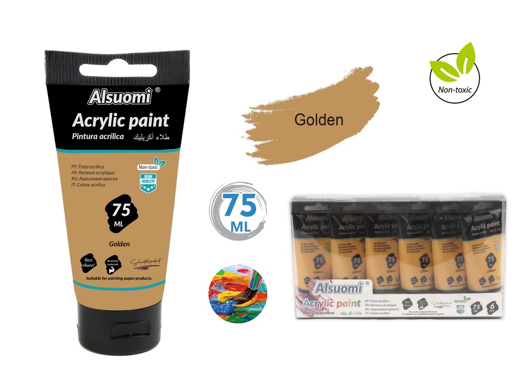 Acryclic Paint 75ml Golden (Alsuomi)