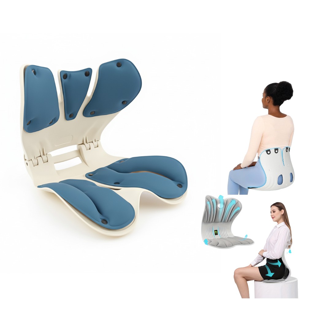 Curble posture support chair Max Weight  300kg/ 661pounds (Light Blue) Collapsable
