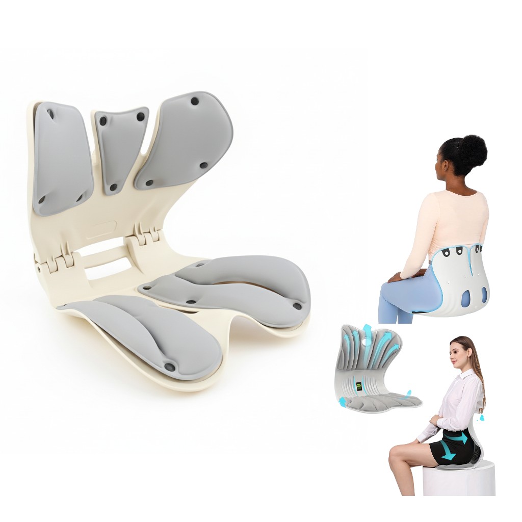 Curble posture support chair Max Weight  300kg/ 661pounds (Light grey) Collapsable