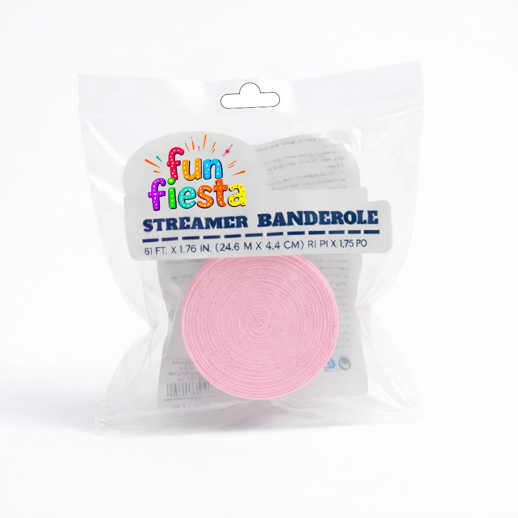 Crepe Paper streamer 81ft (Light pink) Fun fiesta