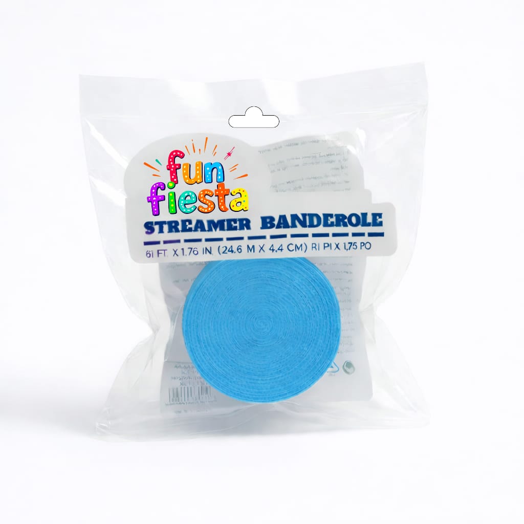 Crepe Paper streamer 81ft (Light Blue) Fun fiesta