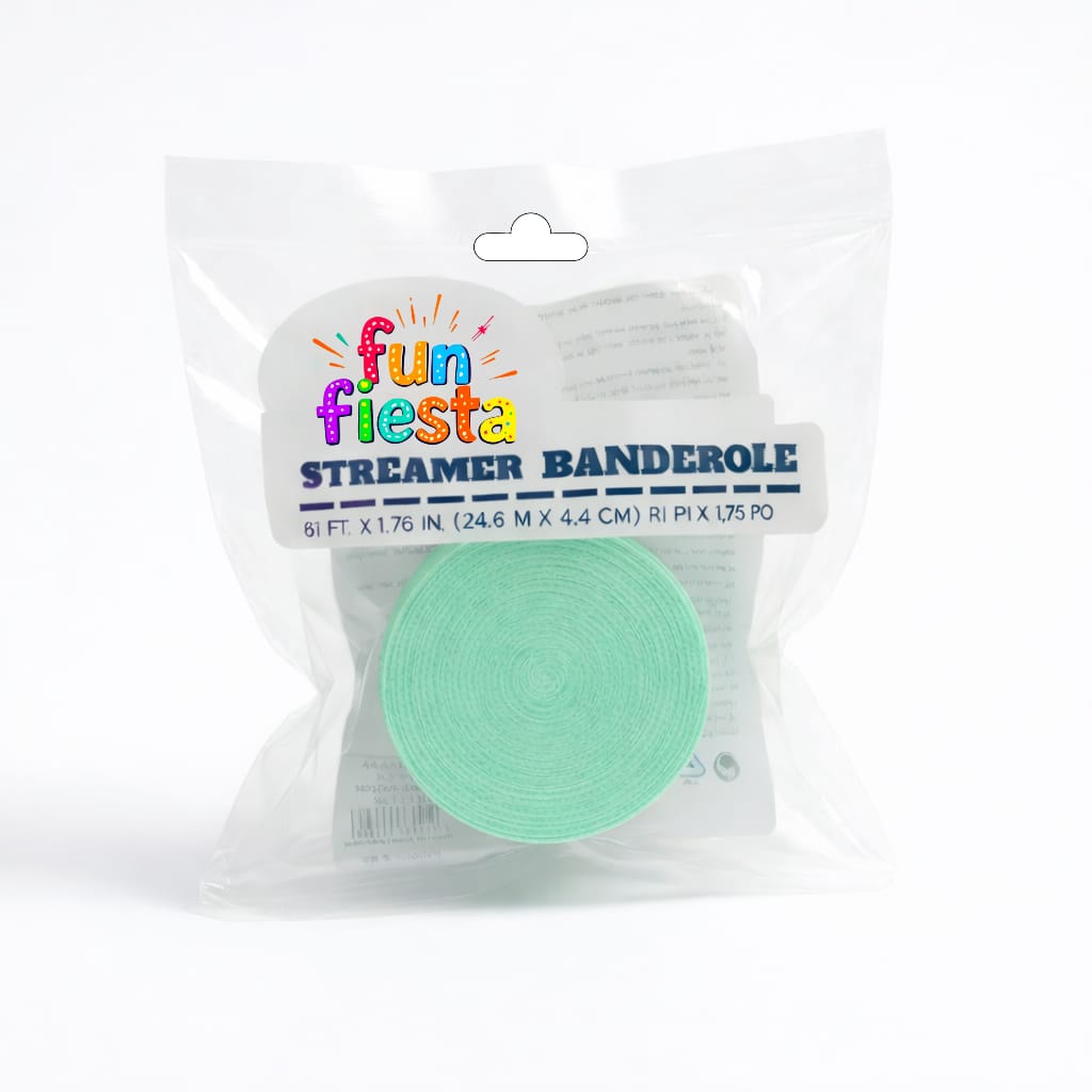 Crepe Paper streamer 81ft (mint green) Fun fiesta