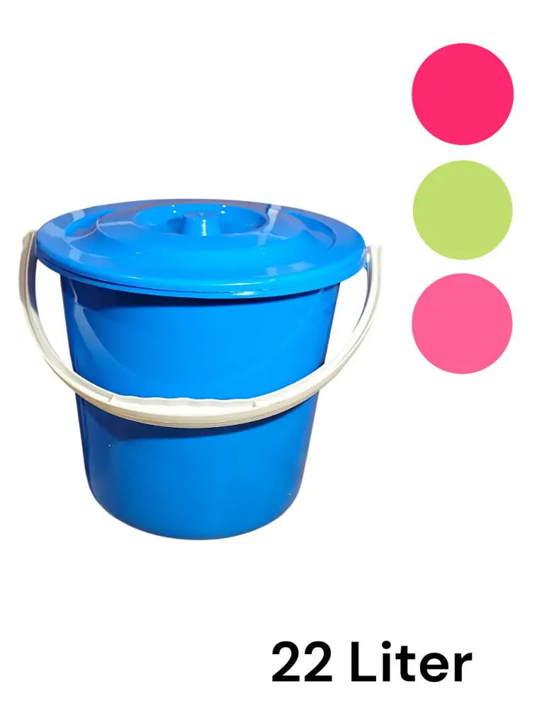 plastic bucket With lid and handle 22 L