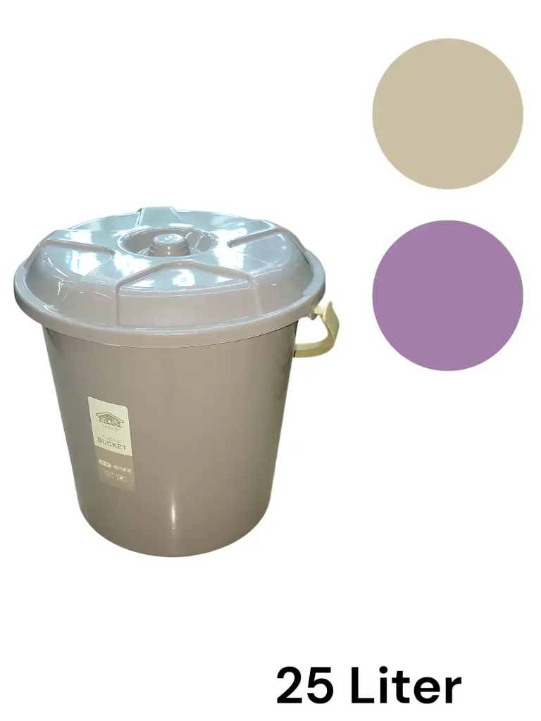 plastic bucket With lid and handle 25 L