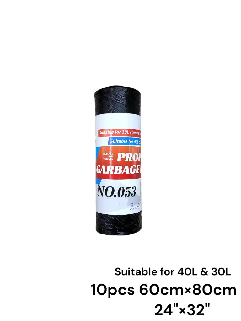 Garbage Bag Suitable for 40L & 30L
10pcs 60cmx80cm
24"×32"