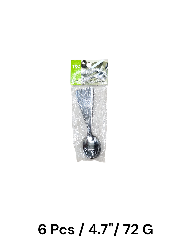 4.7" 6 Piece tea Spoons Silverware, Stainless Steel 72g