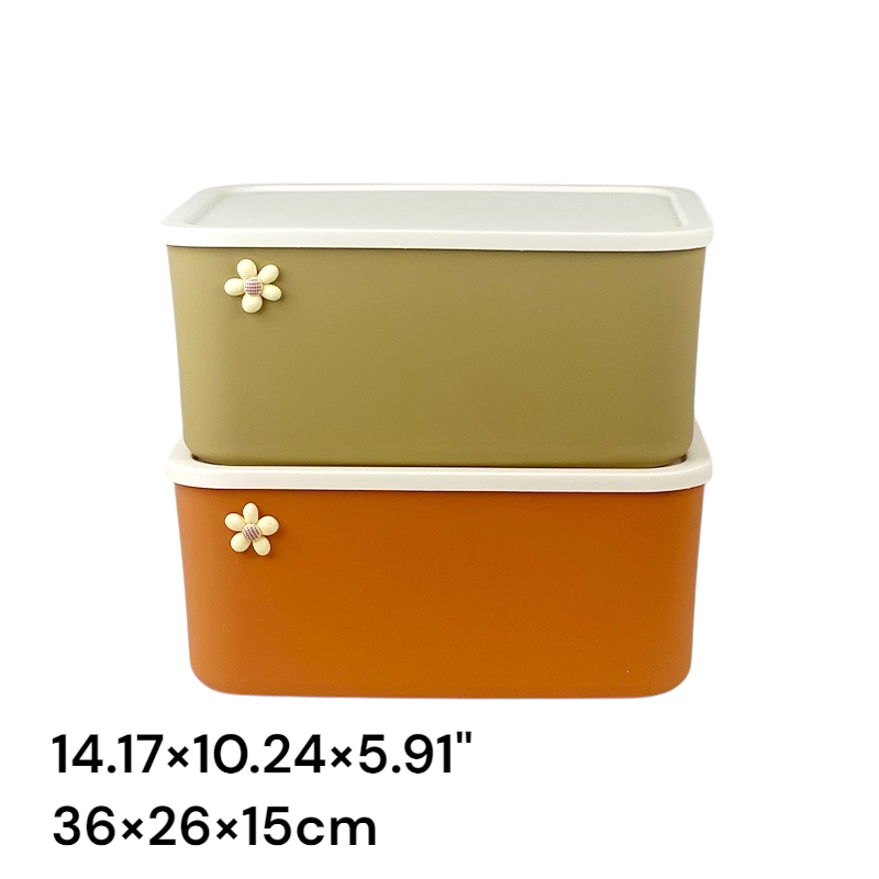 Quality Storage bin With lid cover 14.20". (Domus)