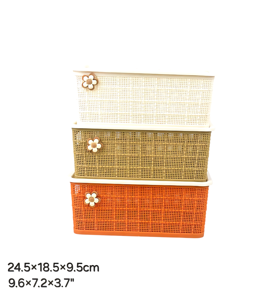 Woven storage basket with lid 9.6" (Domus)