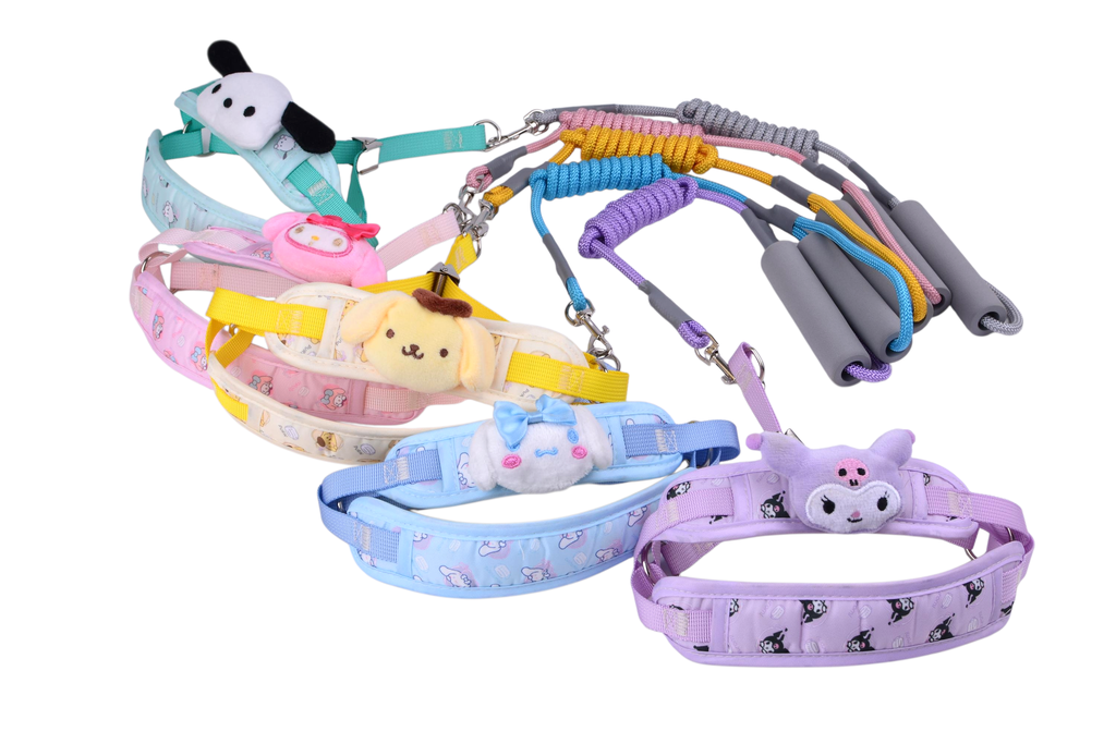 Printed Cartoon Anti-Shedding Dog Harness & Leash Chest strap: 30 cm (Domus)