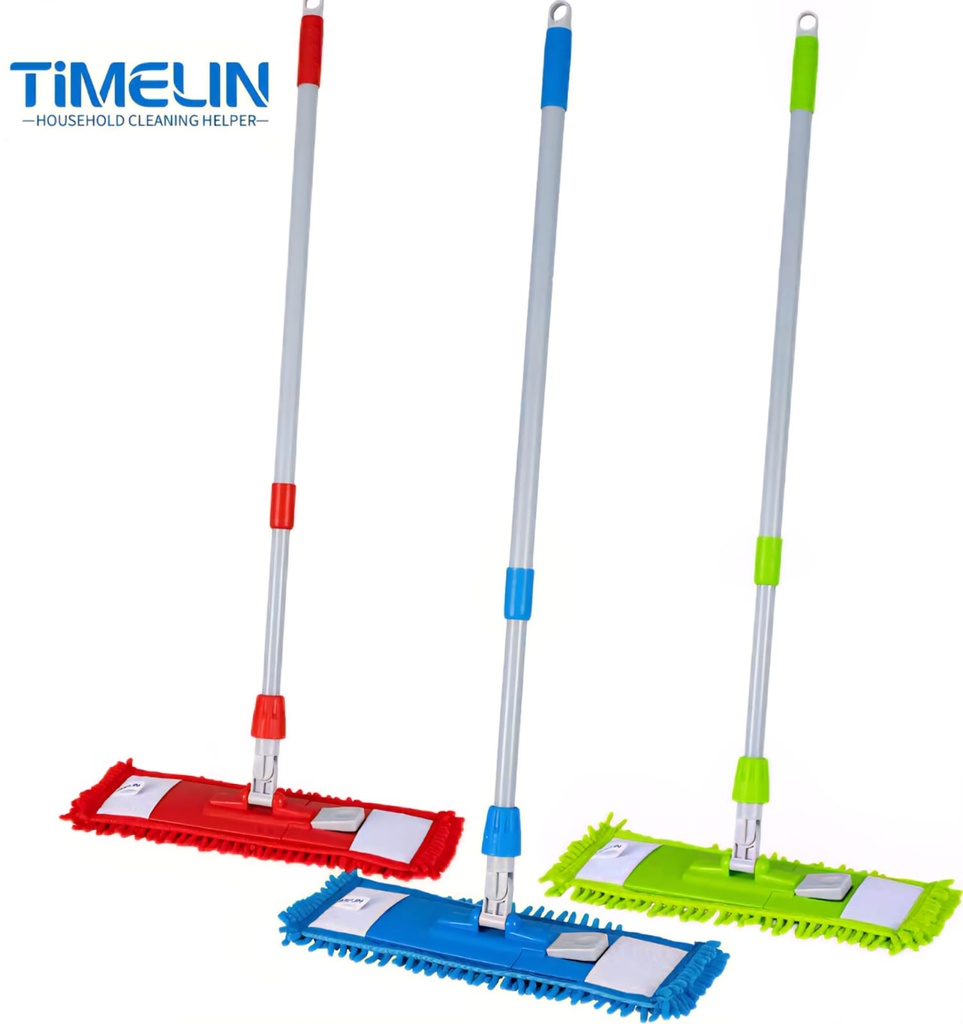 Microfiber flat Mop With Telescopic handle (Timeline)