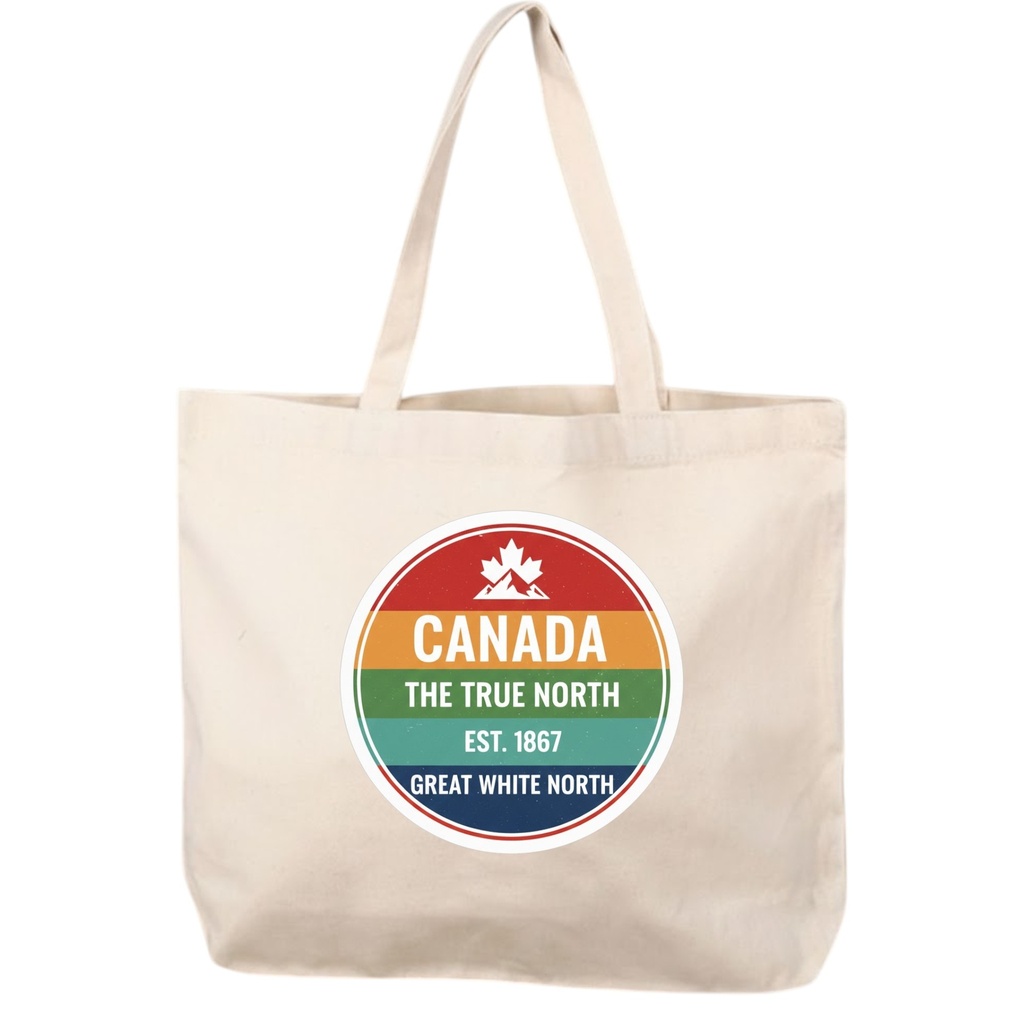 15*13.8" with a care label and barcode sewn Tote Bag (Canada)