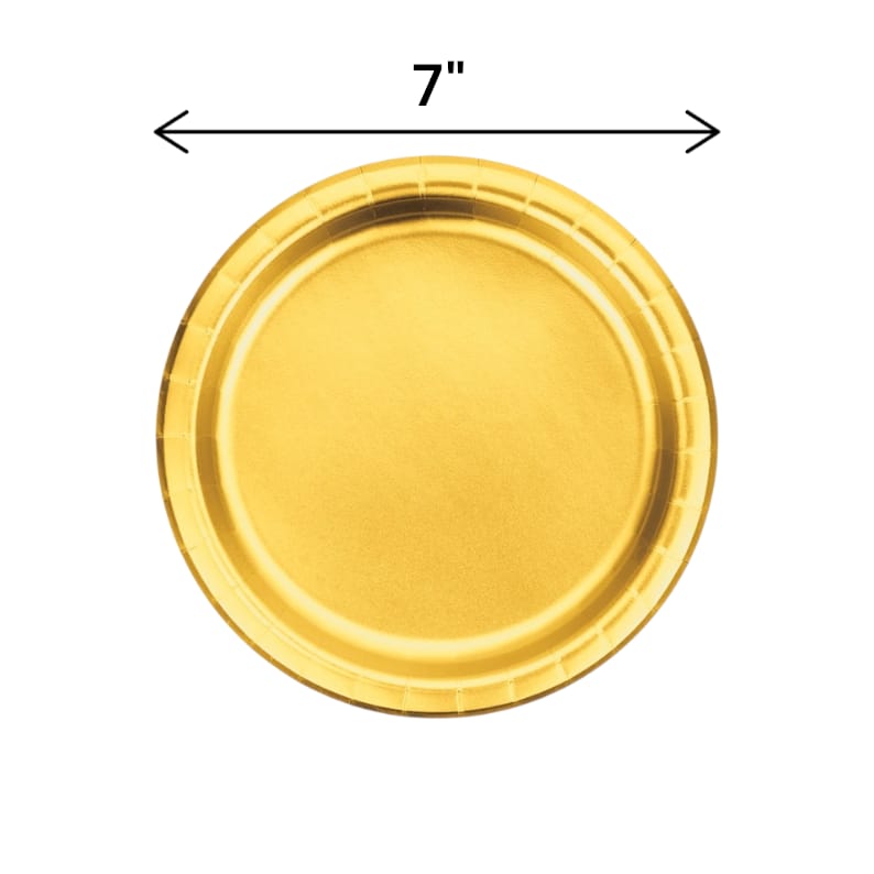 Fun Fiesta 20ct 7" Paper Plates, Gold