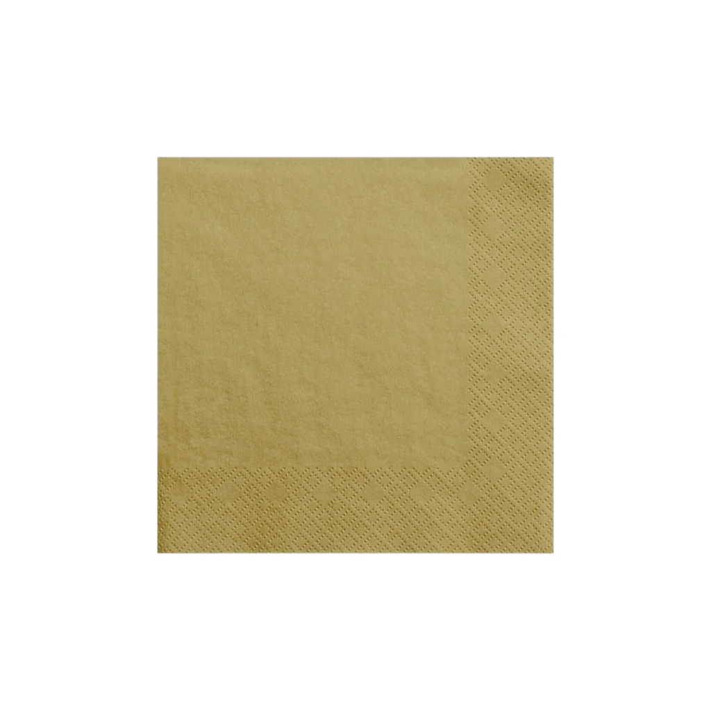 Fun Fiesta 50ct 10" Beverage Paper Napkins Gold