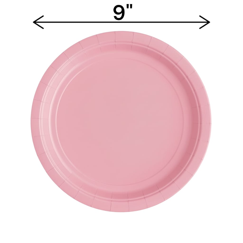 Fun Fiesta 16ct 9" Paper Plates, Light pink