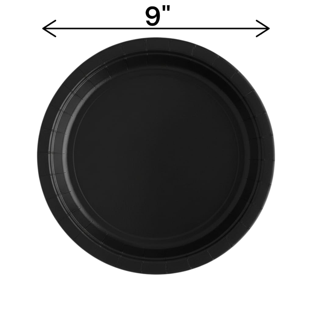 Fun Fiesta 16ct 9" Paper Plates, Black
