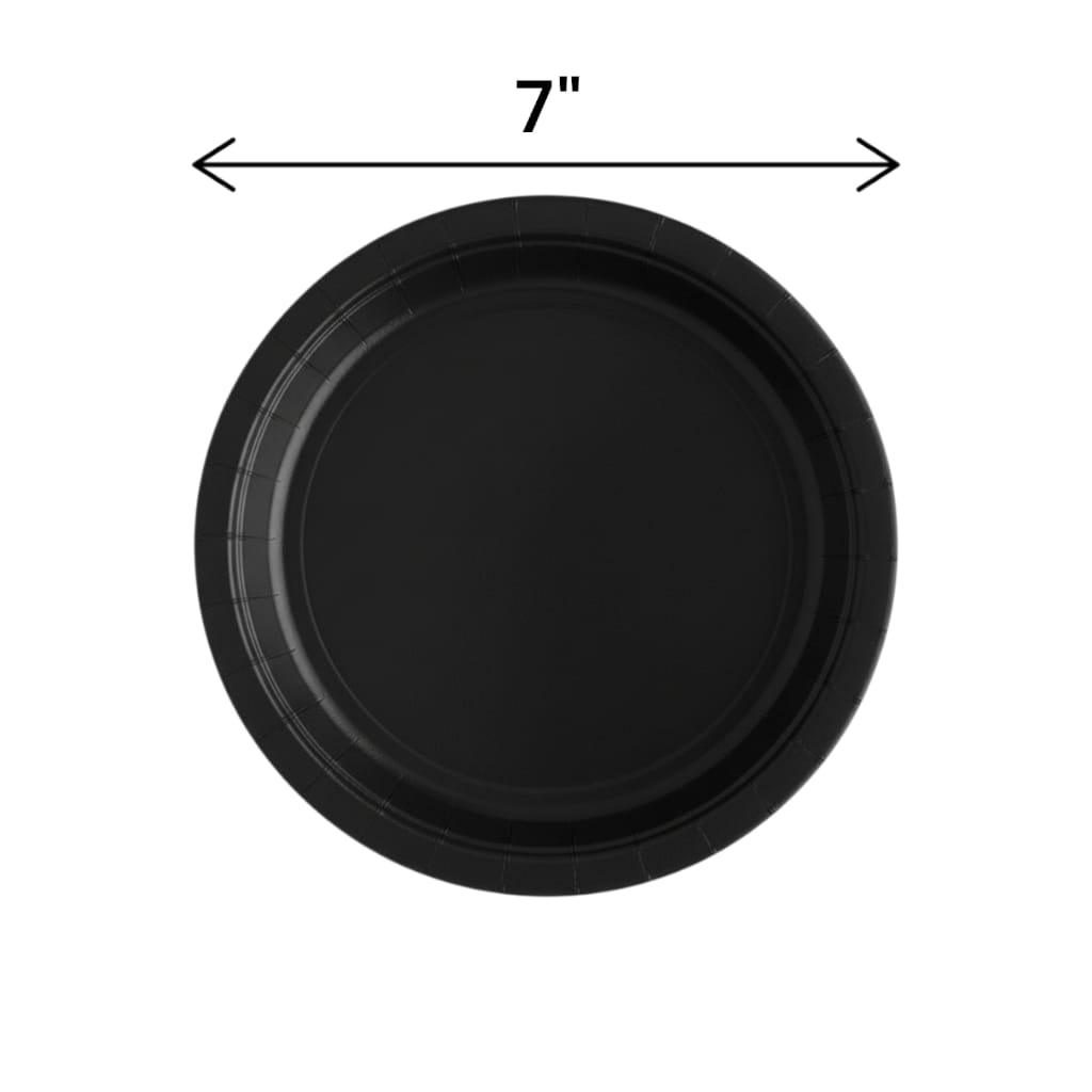 Fun Fiesta 20ct 7" Paper Plates, Black