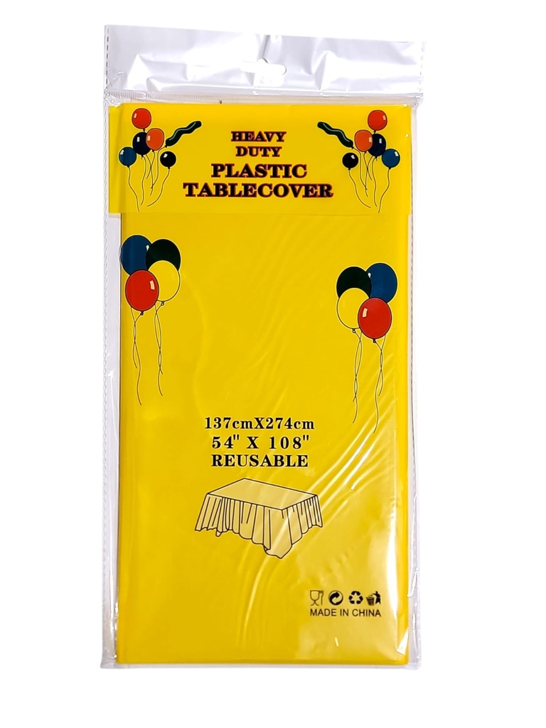 Fun Fiesta 54*108" Plastic table cover Yellow