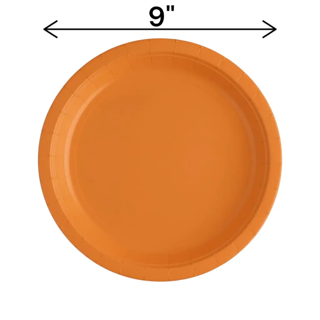 Fun Fiesta 16ct 9" Paper Plates, Orange