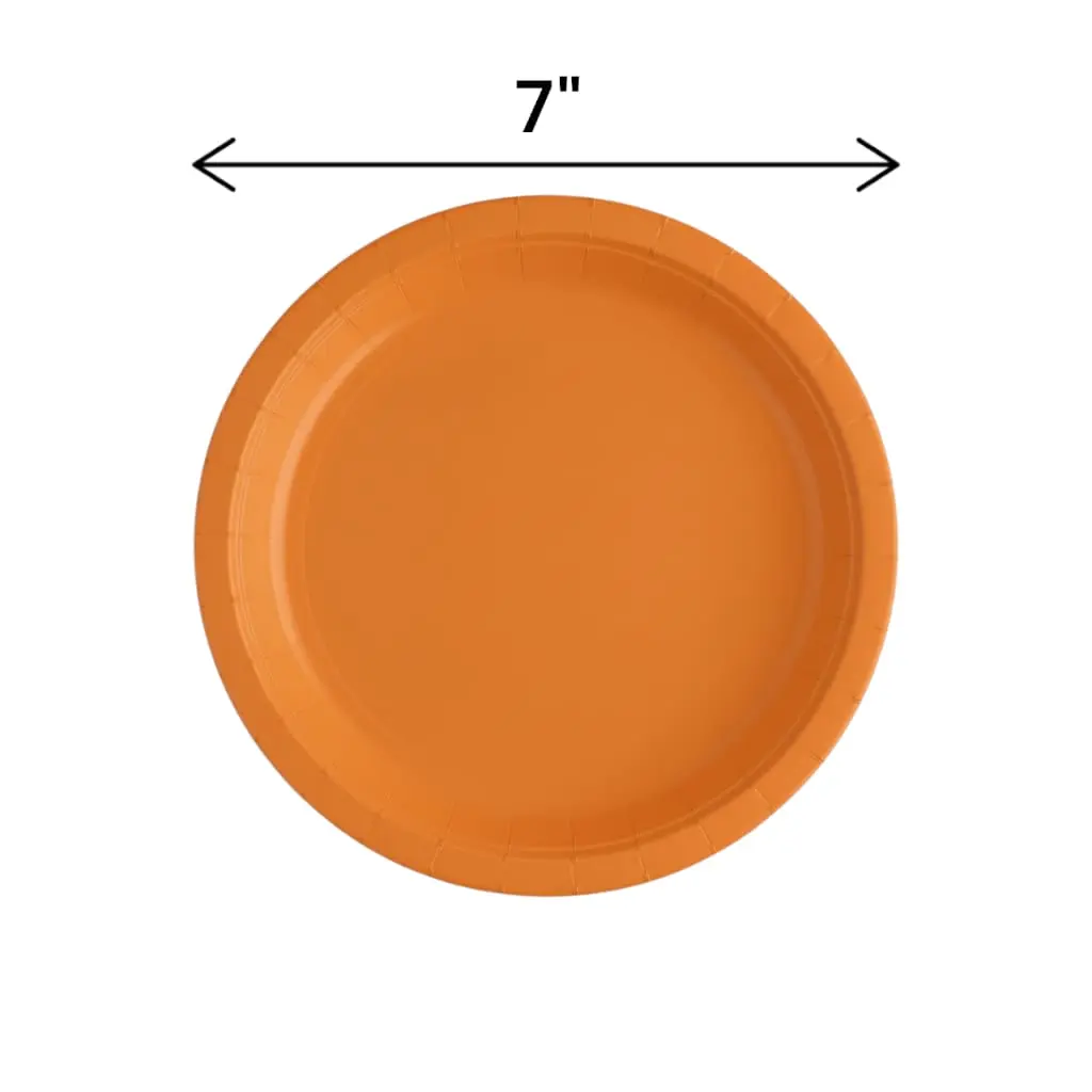 Fun Fiesta 20ct 7" Paper Plates, Orange