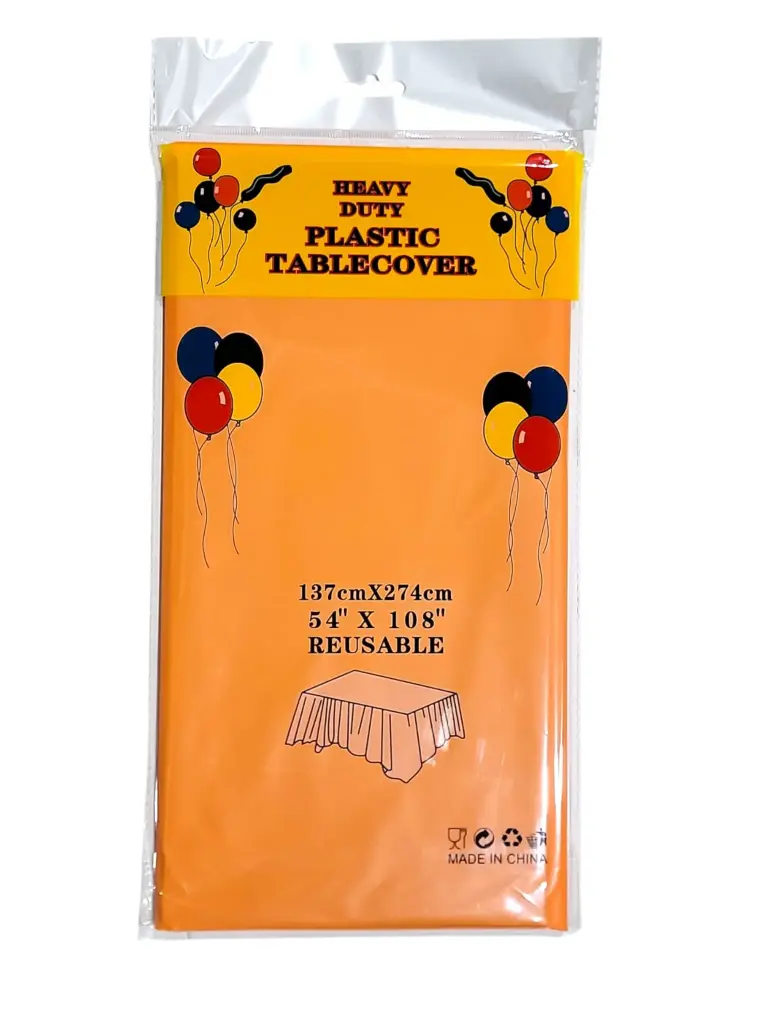 Fun Fiesta 54*108" Plastic table cover Orange