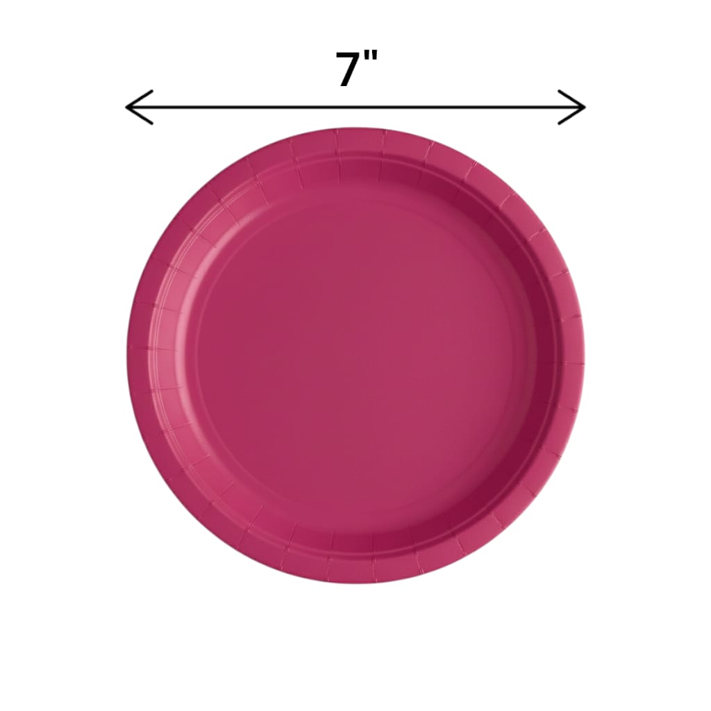 Fun Fiesta 20ct 7" Paper Plates, Fuchsia