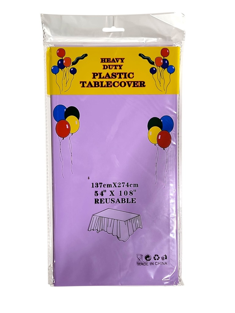 Fun Fiesta 54*108" Plastic table cover, Light Purple
