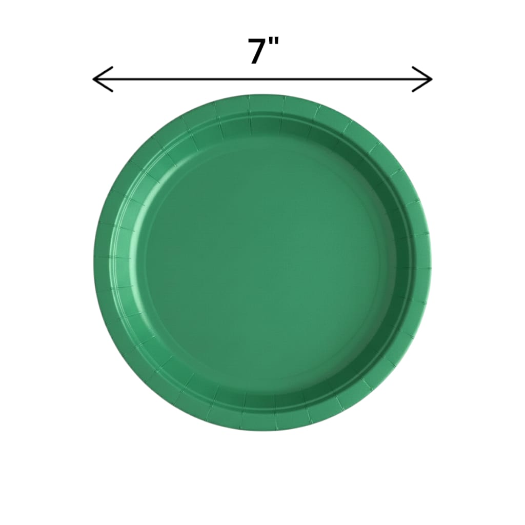 Fun Fiesta 20ct 7" Paper Plates, Emerald Green