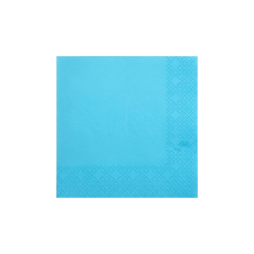 Fun Fiesta 50ct 10" Beverage Paper Napkins, Baby blue