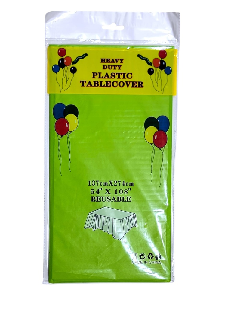 Fun Fiesta 54*108" Plastic table cover, Apple green