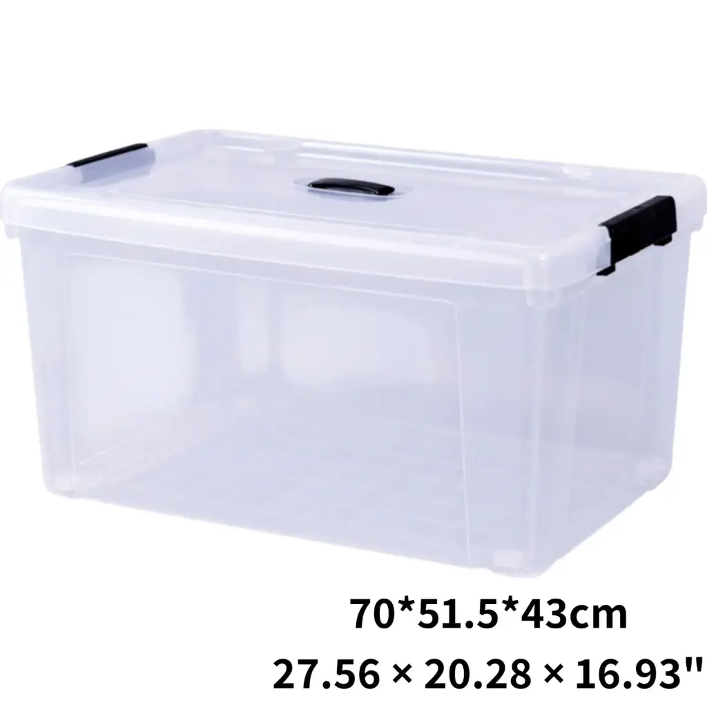 Wheeled latching Plastic storage box 27.56 × 20.28 × 16.93"