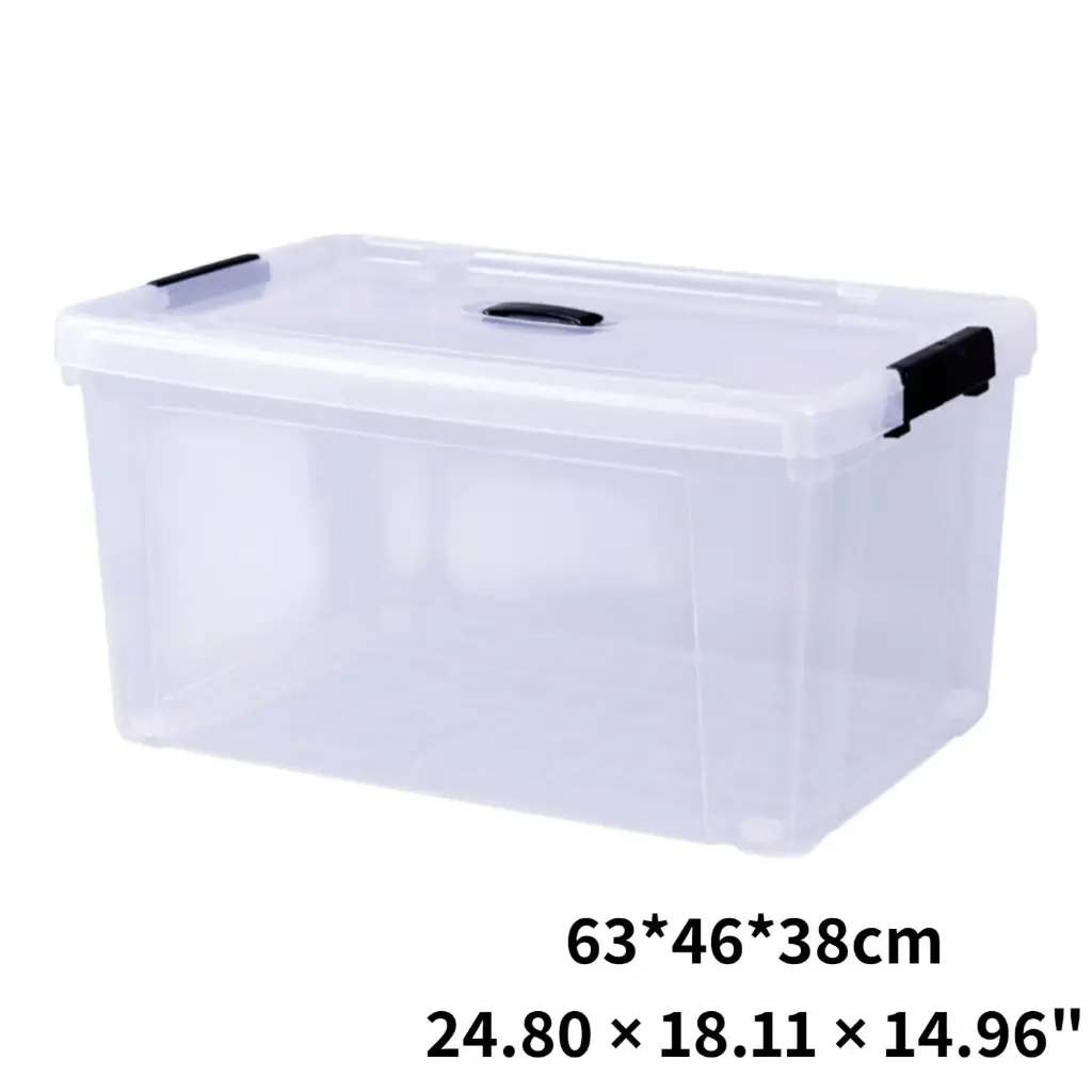 Wheeled latching Plastic storage box 24.80 x 18.11 × 14.96"