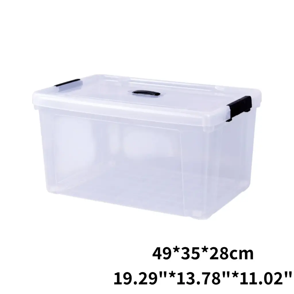 Wheeled latching Plastic storage 19.29*13.78*11.02"